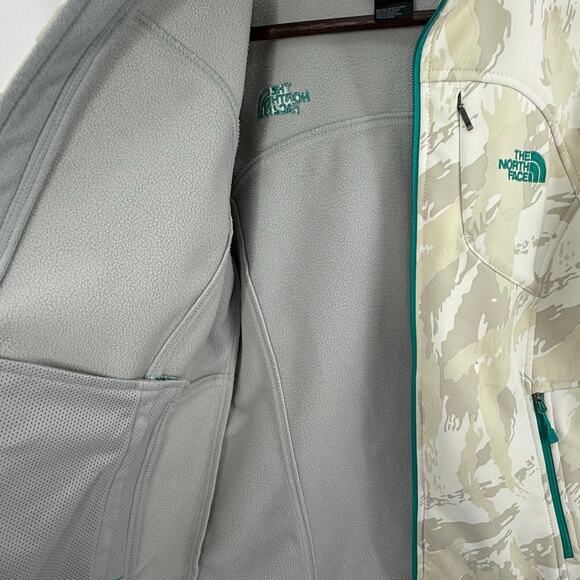 The North Face Apex Bionic WindWall Softshell Jacket Womens Small Tan Teal - Picture 5 of 7